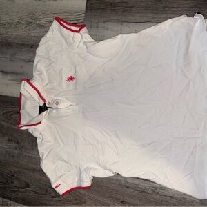 Polo by Ralph Lauren White Tee with Pink Accents